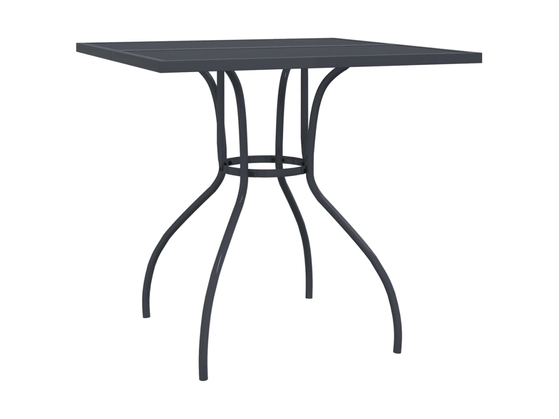 Mesa de jardim VIDAXL Antracite Aço (80x80x72.5 cm)