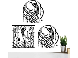 Conjunto De 3 Decorações De Parede Abstratas Estilo Abstrato Estilo Feminino Silhueta Feminina Gokoco