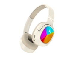 Fones de Ouvido Bluetooth MDUG Sem Fio Dobráveis com Áudio Estéreo e Surround (brancos)
