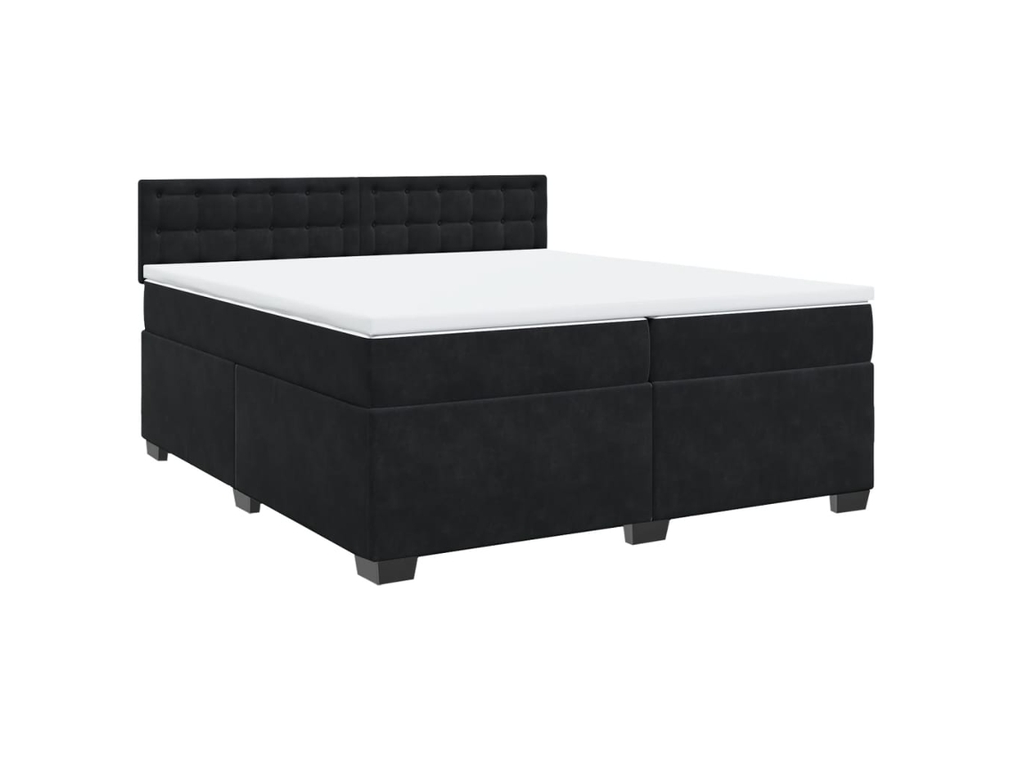 Box Spring Bed, Box Spring Beds Vidaxl Preto Veludo (200 X 200 Cm)