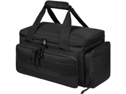 Bolsa de ferramentas resistente com estrutura reforçada, amplo espaço para acessórios, perfeita para uso em garagem.
