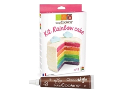 Kit Pastel Arco Iris + Tubo de chocolate para decorar