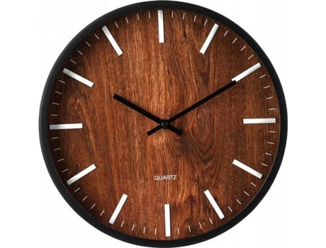 Relógio Coleção De Estilo De Casa Relógio De Parede, Mostrador Estilo Madeira, 30 Cm Home Styling Collection