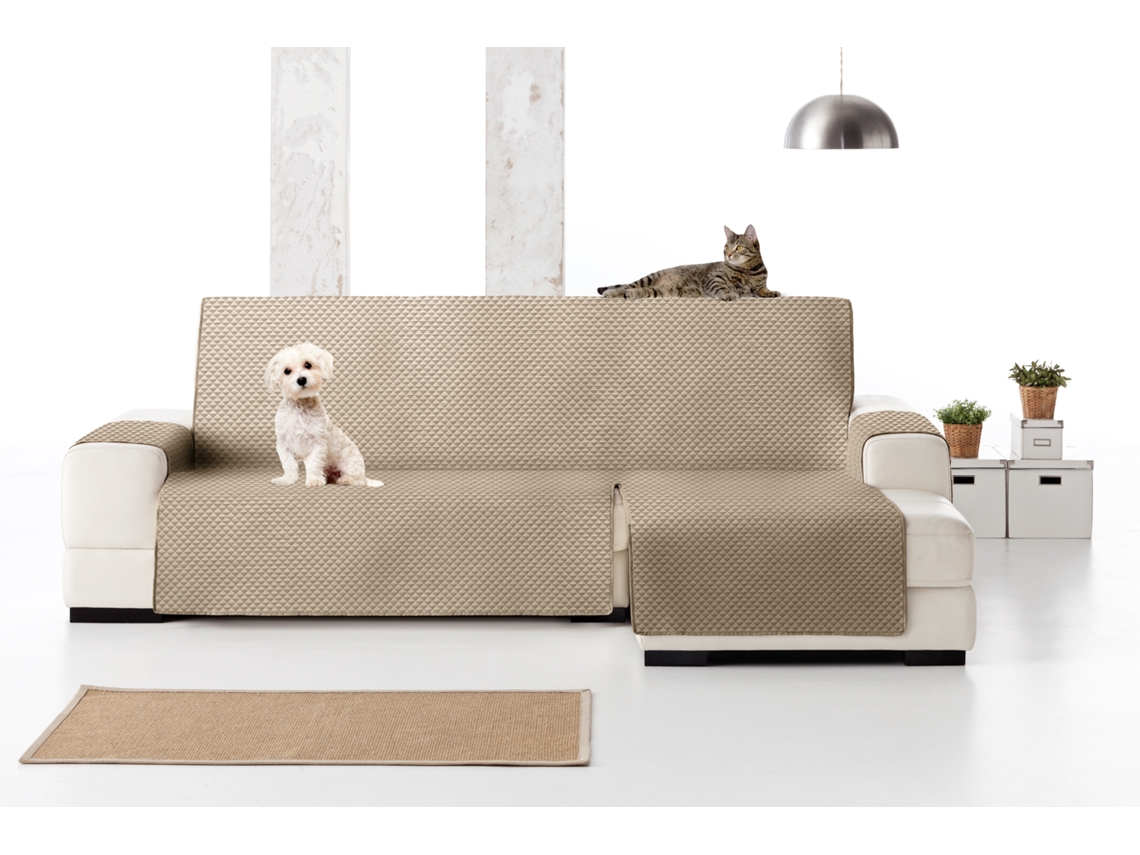 Capa tecido Acolchoado para Chaise Longue Elena (285 cm - bege escuro) orientação direita