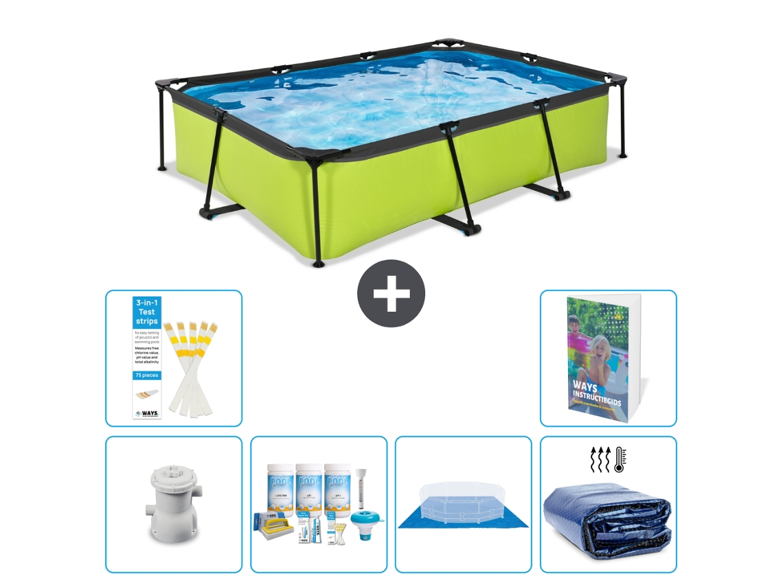 Exit-toys Piscina Exit Retangular - 300x200x65 Cm - 7-peças S289