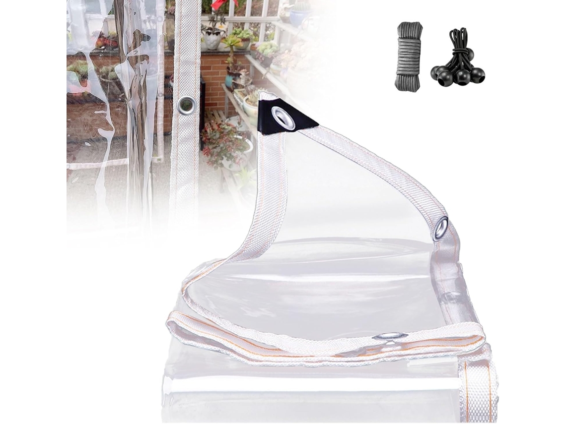 Clear Heavy Duty Tarpaulin Waterproof Pvc Tarp With Eyelets, 12mil Vinyl Transparent Tarpaulin, Outdoor Transparent Tarp