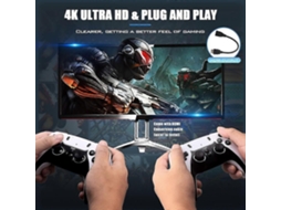 Hd 4k Clássico Retro Console de Jogos, 2.4g Sem Fio Jogos Dupla Família Game Plug Play GOKOCO