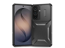 Capa Para Samsung Galaxy S26, Capa À Prova De Choque Com Tampa Deslizante Para Lente (preta) Digitallab