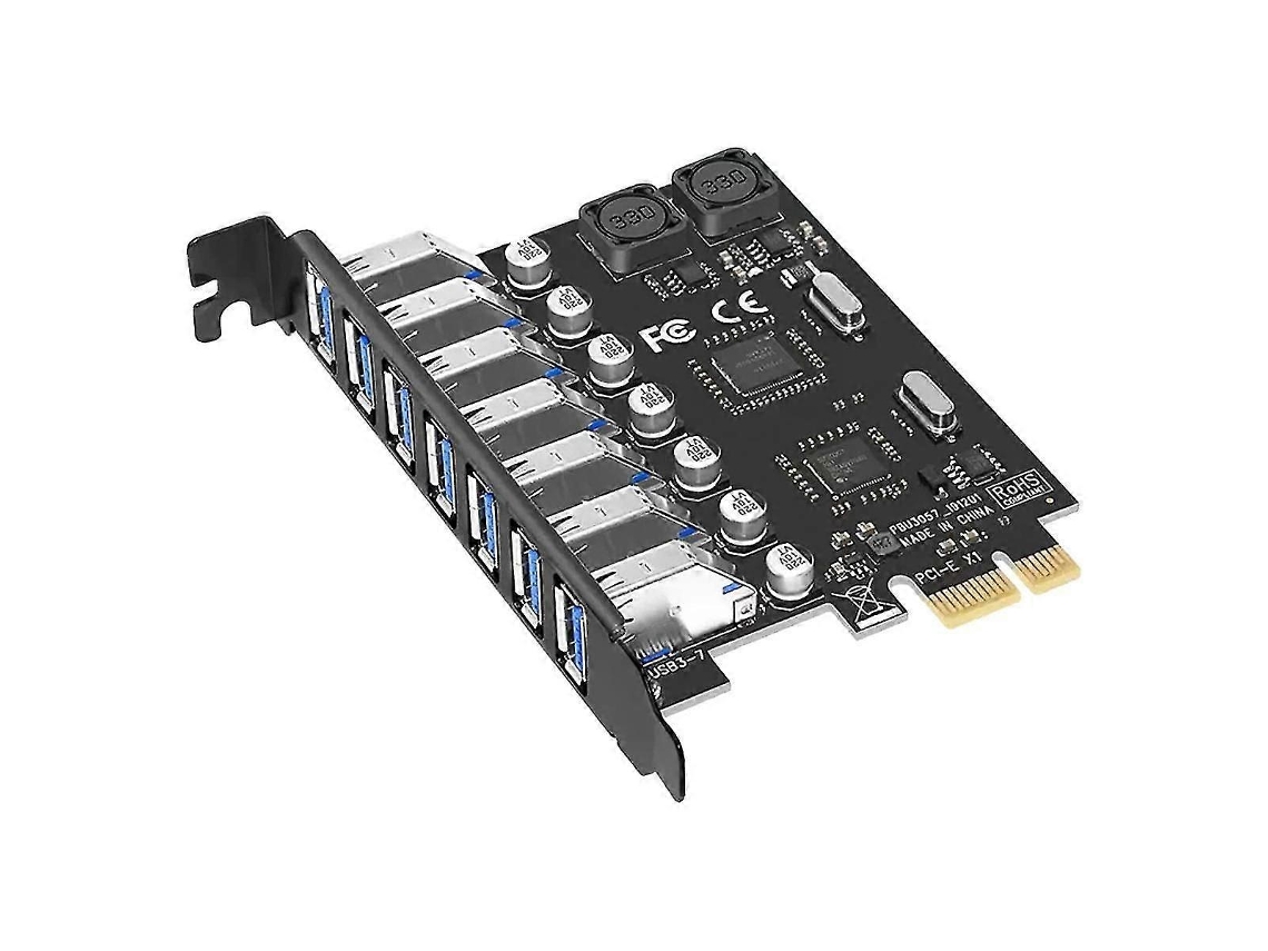 Adaptador Pci De 7 Portas Usb 3.0 Placa De Expansão Usb, Placa Riser Pcie Para Pc, Compatível Com Linux E Windows Xp/7/
