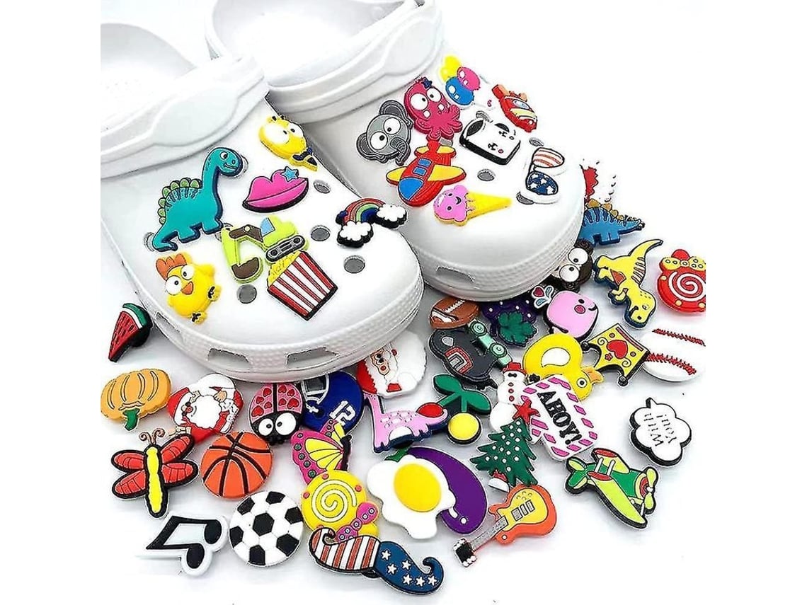 2026 30 50 100 Peças de Charms Aleatórios para Decoração de Chinelos Clog, Pulseiras e Lembranças de Festa