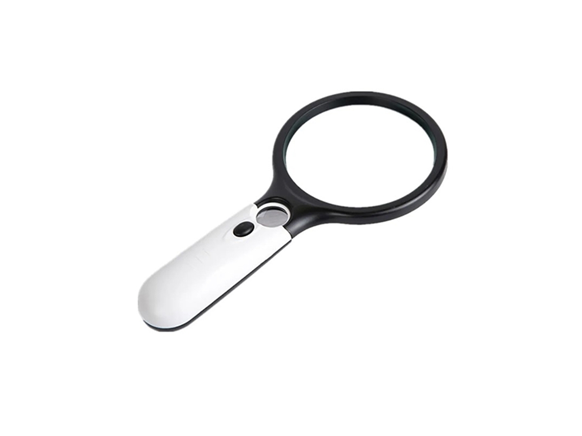 Lupa De Led Com Lentes Duas Iluminada Notebook 3 Luzes Para Avaliação