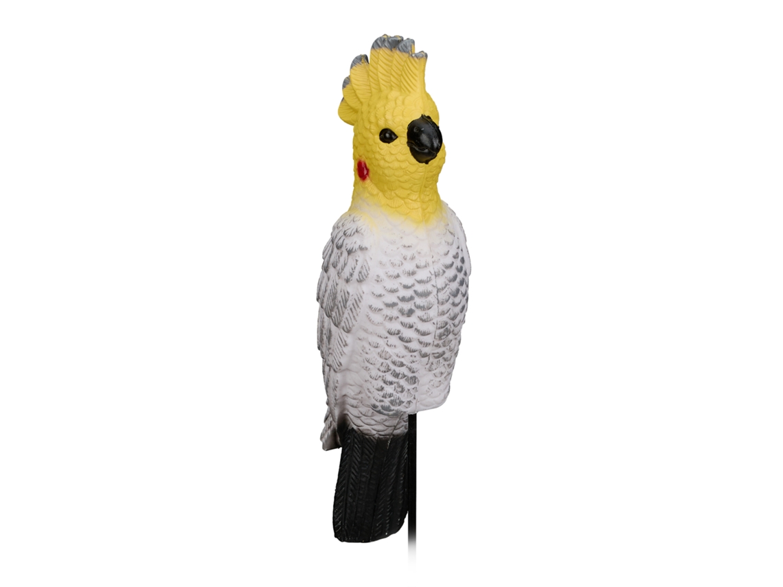 Decoração De Papagaio Relaxdays, Figura De Cacatua Com Haste, 51 X 7 X 8 Cm, Para Jardim E Varanda, Plástico, Colorida