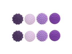 8pcs Bolas Sensoriais De Silicone Texturizadas Para Ponta Dos Dedos Alívio De Estresse Roxo