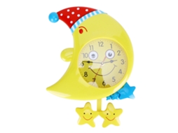Relógio de parede silencioso infantil Baok com design decorativo de desenho animado para quarto infantil, escritório e casa.