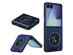Capa Para Samsung Galaxy Z Flip8, Resistente A Quedas Com Suporte De Anel Digitallab (azul)