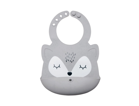 Babador de Silicone Fox Cinza TINY TWINKLE