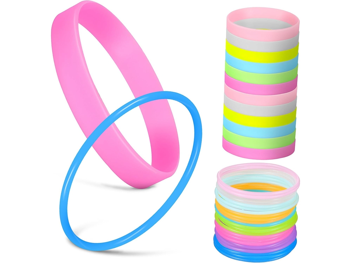 Pulseiras Com Luzes, Design Simples E Exclusivo, Silicone, Pacote Com 48 Unidades, Confortáveis E