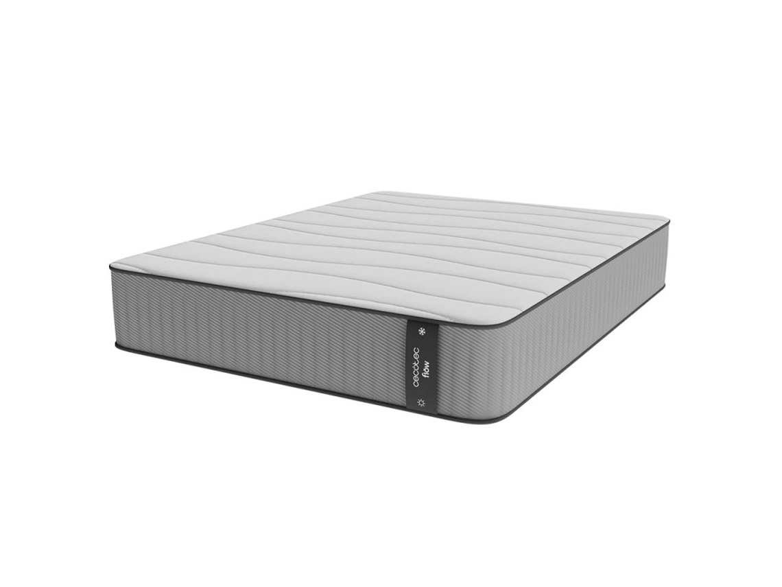 Colchão Híbrido Flow 6990 90x200 Multicamadas Spring Core SpringCore e ViscoCare Memory Foam Altura 28cm Média Alta Firmeza Muv & BreathSoft CECOTEC