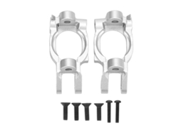 Mali bloco Caster C Hub de Alumínio 2 Peças Alta Resistência para Carro Rc 1/10 Losi Hammer Rey Rock Rey Prata