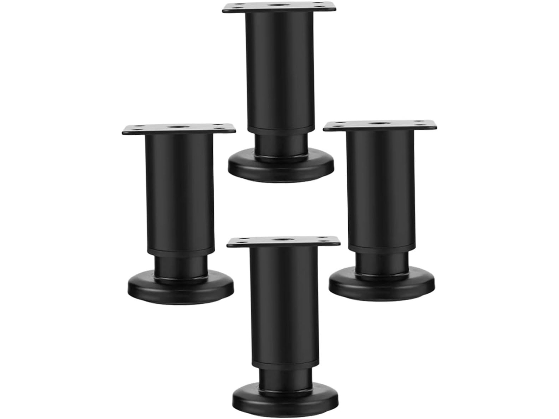 Inoomp Conjunto De 4 Pés Apoio Ajustáveis Para Estrutura Mesa Cama Substituição Móveis