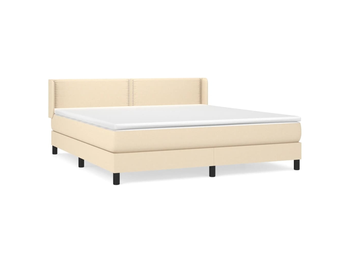 Box Spring Bed, Box Spring Beds Vidaxl Creme Tecido (180 X 200 Cm)