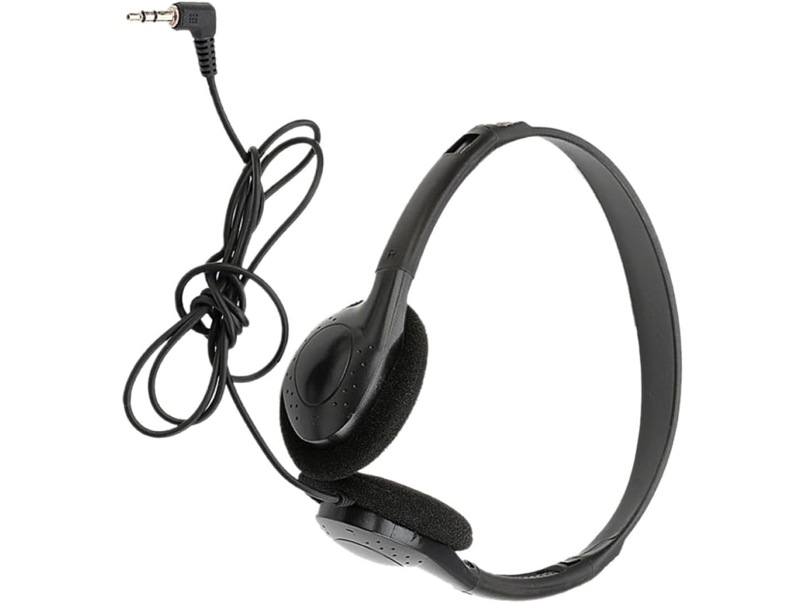 Fone De Ouvido Gamer Estéreo Preto Com Fio, Plástico Resistente, Som Potente E Silencioso.
