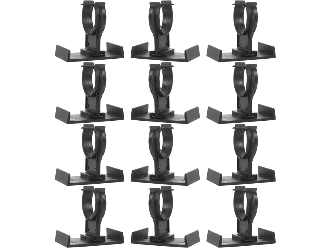 Conjunto De 10 Deslizadores Para Apoio Pés Cadeiras Jogos E Escritório, Em Plástico Preto, Duráveis E Compatíveis Com