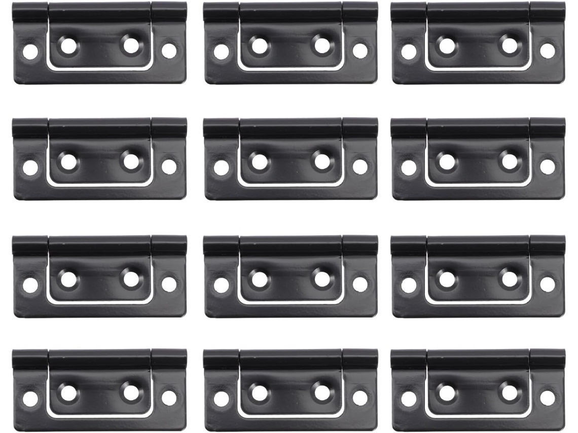 Conjunto De 12 Dobradiças Ferro Reforçado Para Portas Armário, Cor