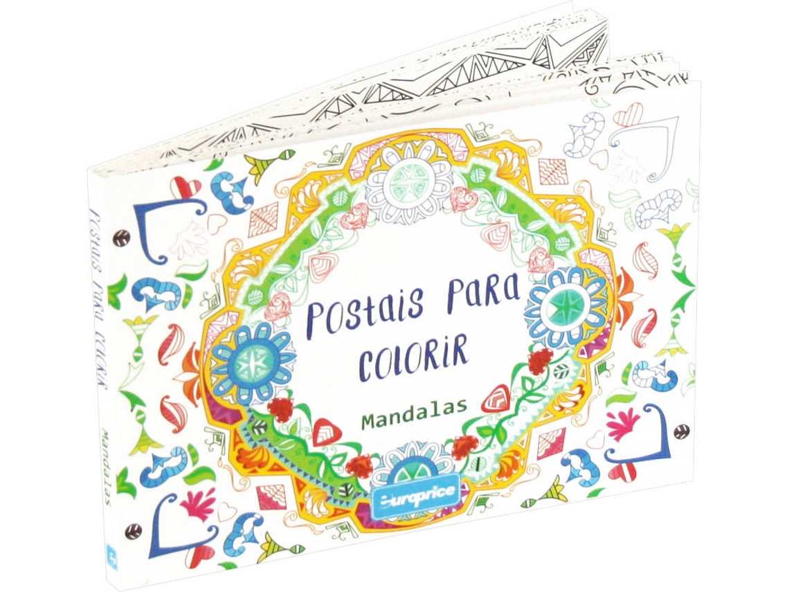 Postais para Colorir - Mandalas - Europrice