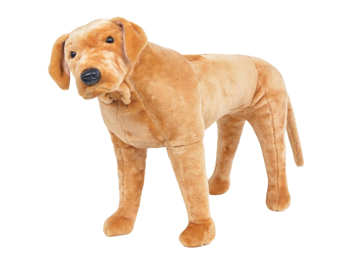 vidaXL Cão labrador em peluche castanho claro XXL