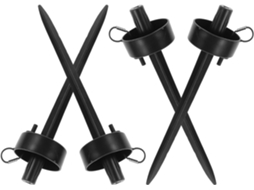 Irrigadores Automáticos De Plantas Em Forma De Espiga, 4 Peças, Plástico Preto