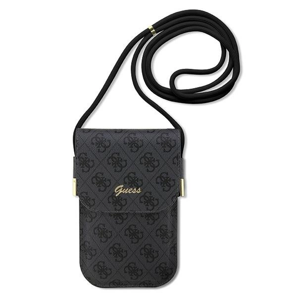 Capa para celular Guess 4G com logo e letras metálicas, universal para celulares.