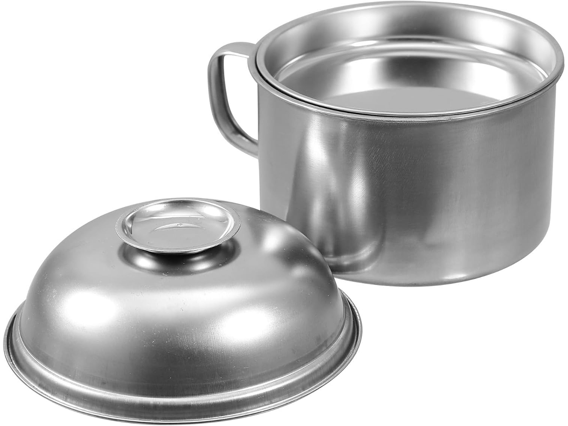Lancheira Bento Kichouse Grande De Aço Inoxidável Com Dupla Camada, Tampa Hermética E Alça, Ideal Para Adultos Em