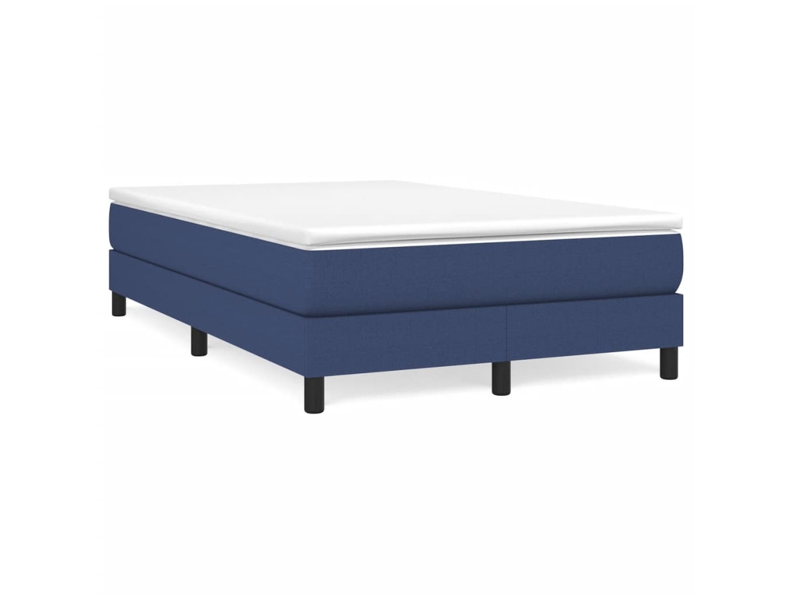 SYFAX™ Cama Boxspring com Colchão 120x190 Cm Tecido Azul