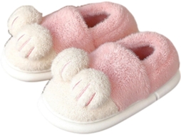 Pantufas Femininas Peludas com Estampa de Animais, Inverno Quentinhas para Casais Vaca, Sapatos Divertidos e