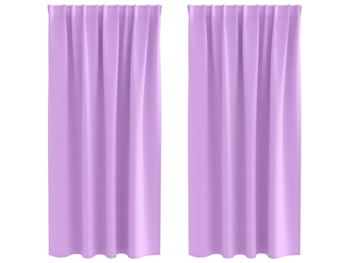 Maison Exclusive - Cortinas Blackout Com Argolas 2 Pcs Roxo 175 X 140 Cm Poliéster
