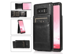 Capa Protetora De Cor Sólida Em Pc + Tpu Para Samsung Galaxy Note 8 Com Suporte E Compartimentos Para Cartões.