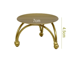 Vela de círculo geométrico em ferro com design tridimensional em metal dourado LAXISCREED