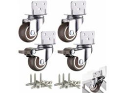 Conjunto De 4 Rodízios Pequenos Para Móveis, 38 Mm, Giratórios, Para Mesas De Centro. Aquaforge