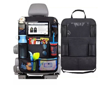 Organizador De Carro Com 2 Peças, Protetor De Banco Traseiro Infantil, Protetor De Encosto De Banco Impermeável, Suporte Transparente Para Tablet. Qjh