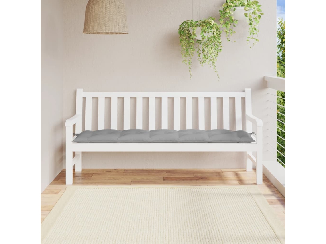 Vidaxl Almofadão P/ Banco De Jardim 180x50x7cm Tecido Oxford Cinzento