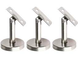Conjunto De 2 Suportes Corrimão Ajustáveis Aço Inoxidável 304, Suporte Coluna Vertical Para
