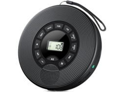 Leitor Cd Bluetooth De 1500mah Com Fones De Ouvido, Transmissor Fm, Entrada Auxiliar, Usb, Função Anti-pulos