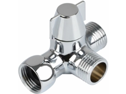 Interruptor De Chuveiro De 3 Vias, Latão Maciço, Rosca 12, 7 Mm, Cromado Polido