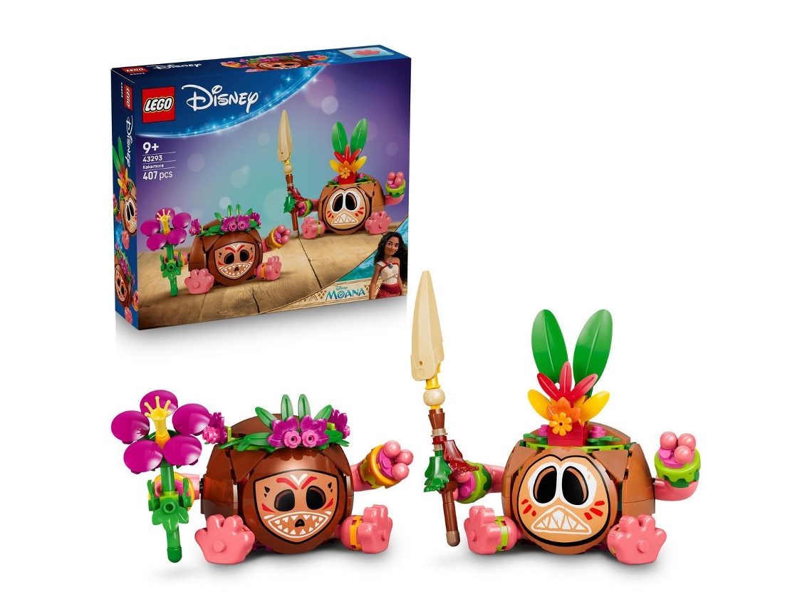 Lego® 43293 Disney Moana Kakamoras - Brinquedo com 2 figuras de coco e flor