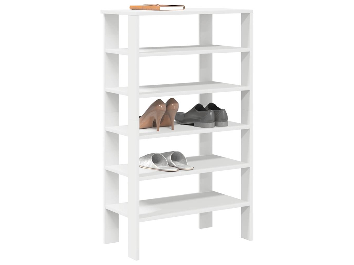 Vidaxl Sapateira 61x32x105 Cm Derivados De Madeira Branco