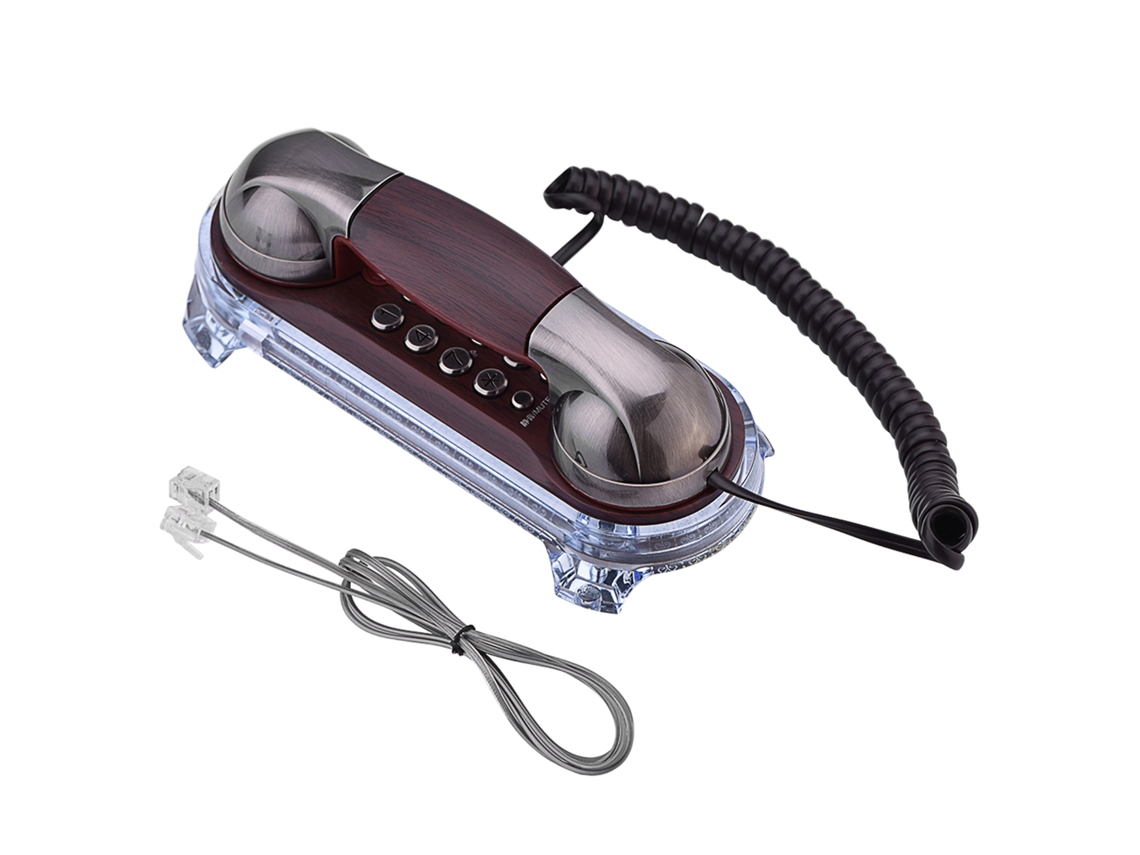 Telefone Antigo Com Flash, Telefone Moderno De Parede Com Luz De Fundo Azul Brilvibera