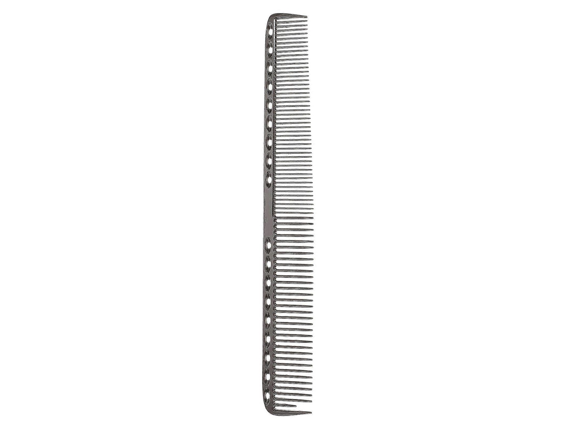 Pente De Cabelo De Aço Inoxidável Para Salão De Barbeiro, Pente De Aço Para Corte De Cabelo, Pente De Metal Brilvibera (tamanho L, Preto S909)