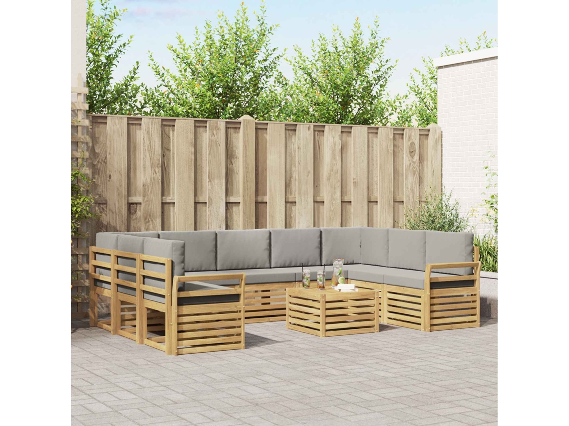 Vidaxl Conjunto De Sofás Para Exterior 10 Unid. Poliéster