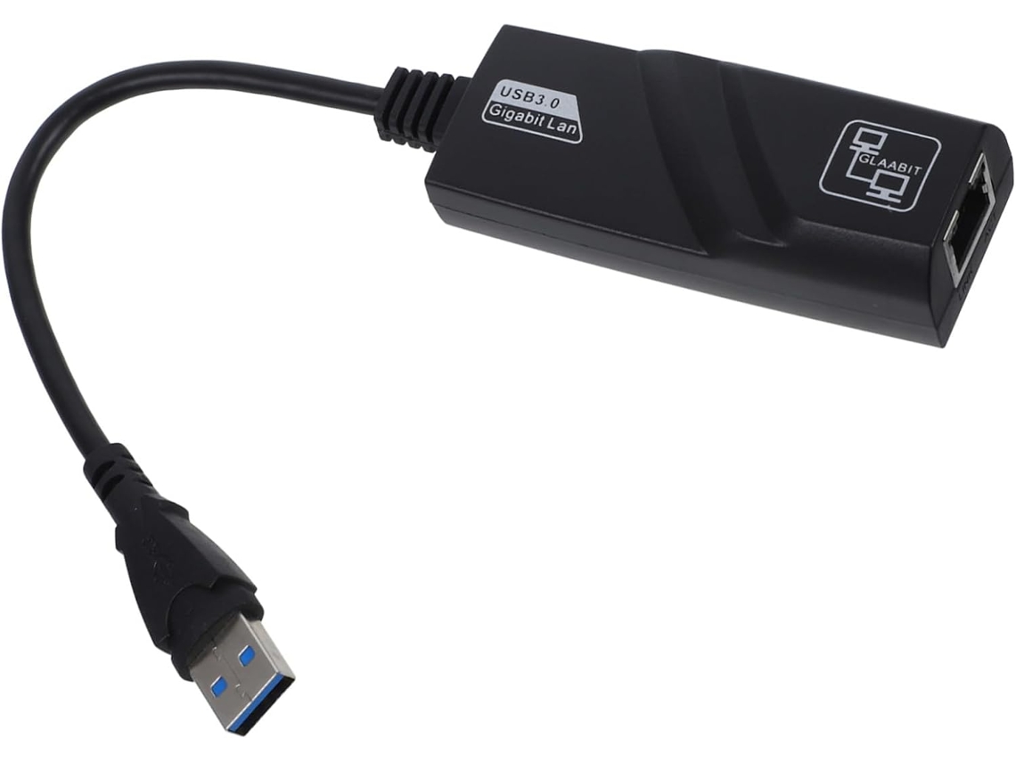 Ethernet Plug And Play Desktop E Laptop, Design Compacto Na Cor Preta